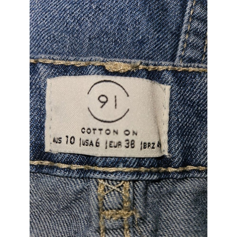 91 Cotton On A Line Mini Jean Skirt Women Size 6 - Picture 4 of 5